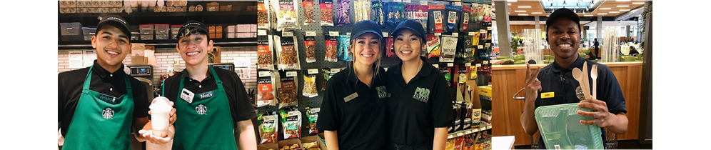 Students working on on campus locations