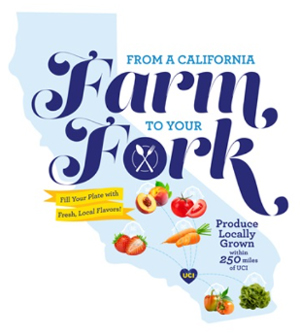From a California farm to your fork. Fill your plate with fresh, local flavors! Produce locally grown within 250 miles of UCI.