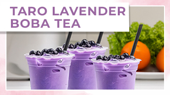 Taro Lavender Boba Tea 